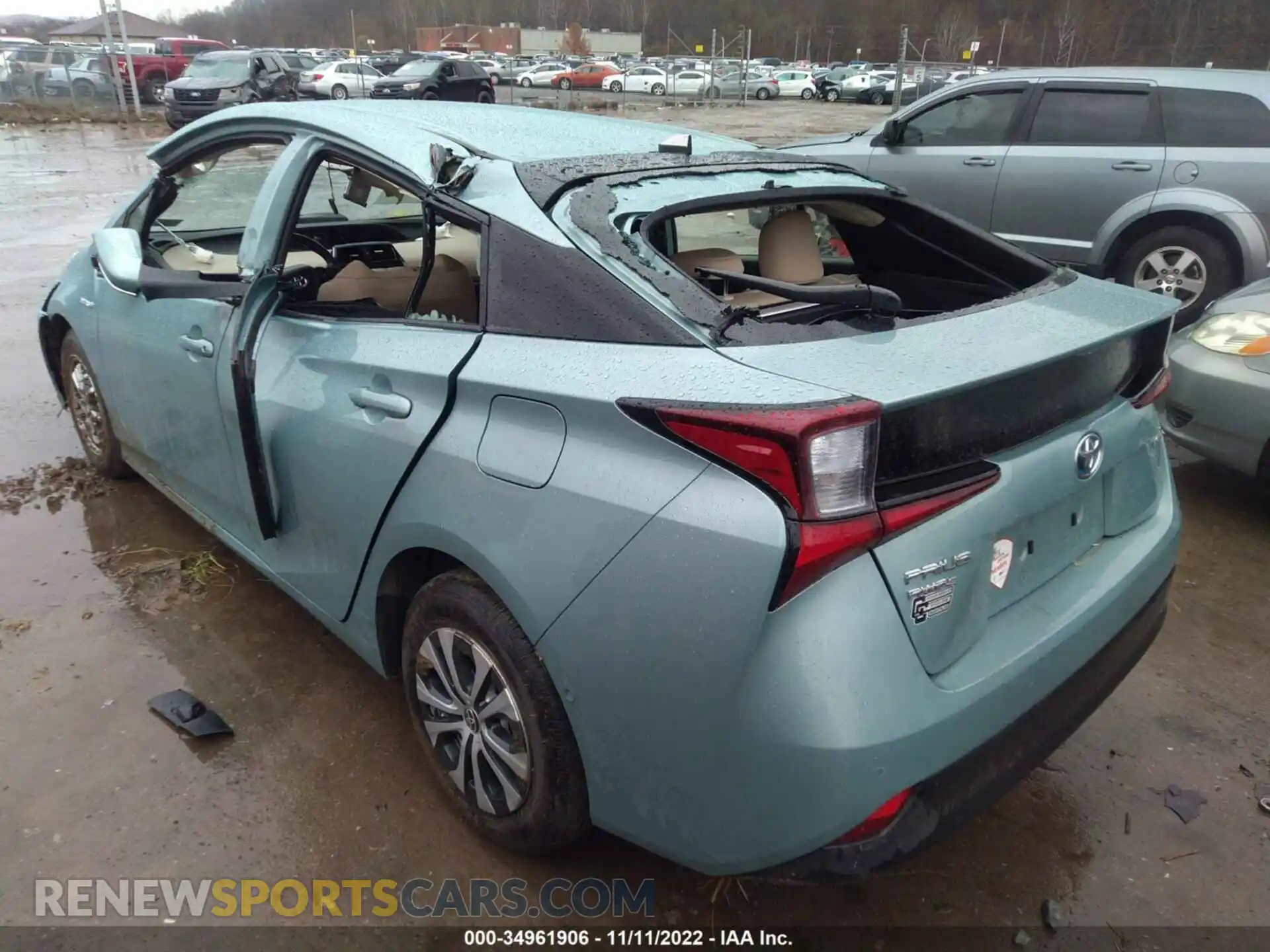 3 fotografías del automóvil dañado JTDL9RFU5K3003558 TOYOTA PRIUS 2019