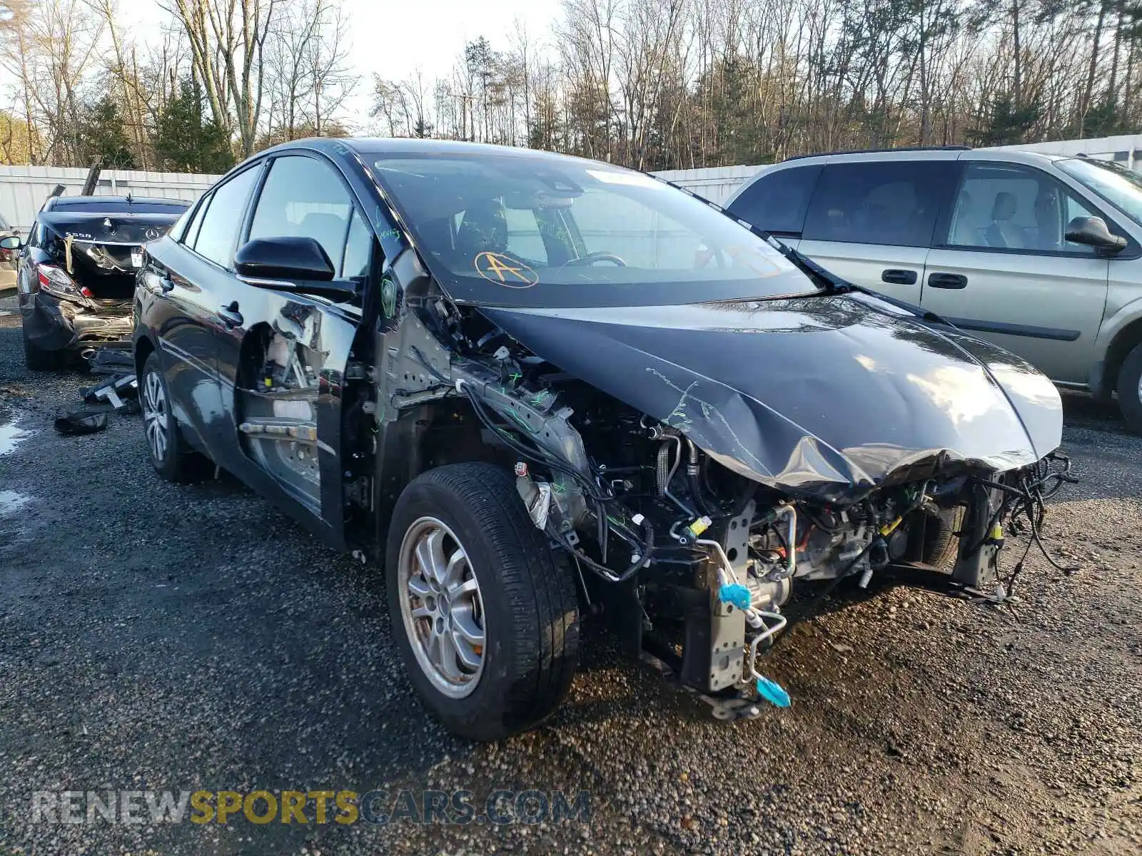 1 Photograph of a damaged car JTDL9RFU6K3003780 TOYOTA PRIUS 2019