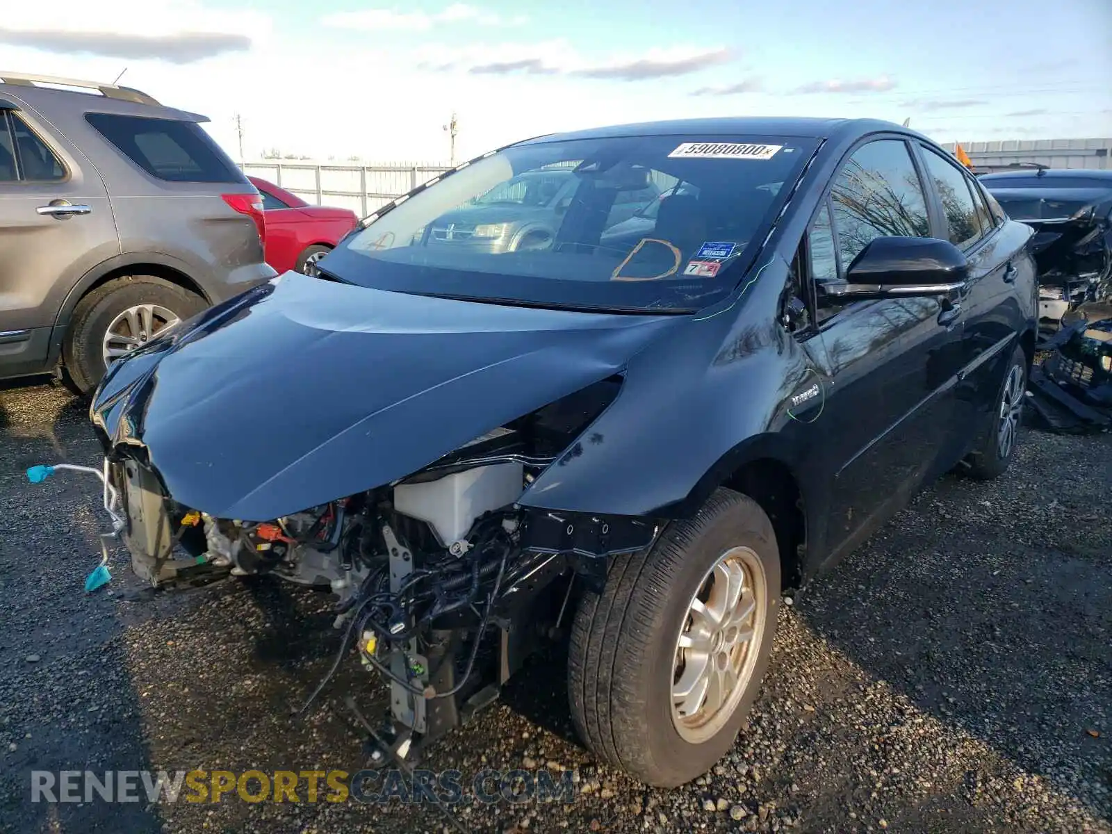 2 Photograph of a damaged car JTDL9RFU6K3003780 TOYOTA PRIUS 2019