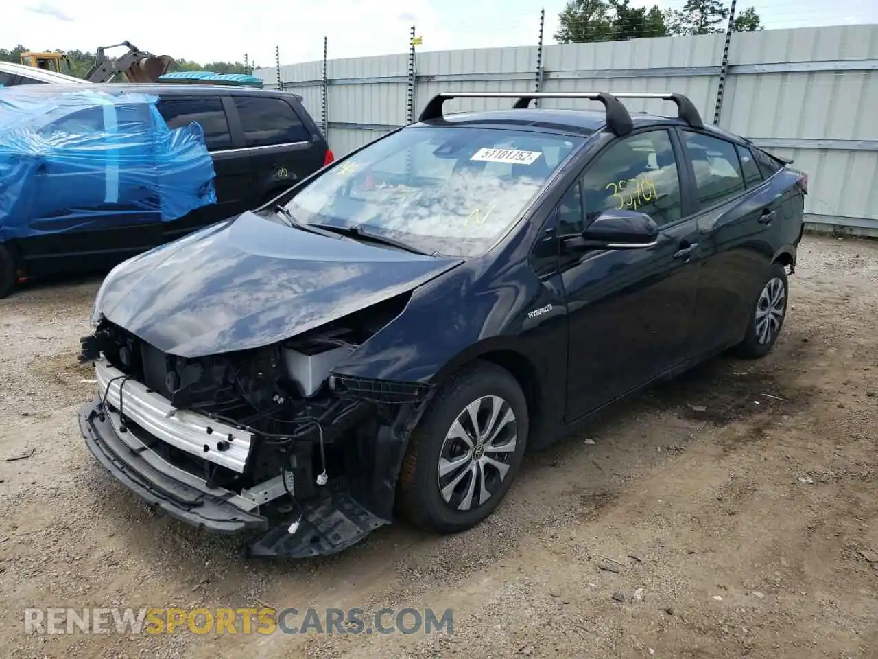 2 Photograph of a damaged car JTDL9RFU6K3012463 TOYOTA PRIUS 2019