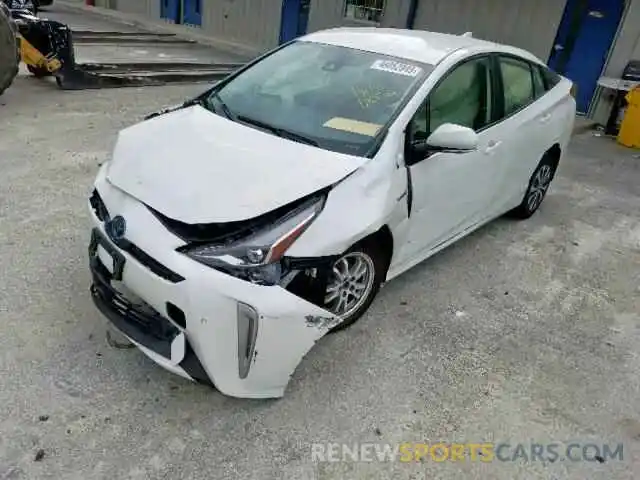 2 Photograph of a damaged car JTDL9RFU9K3004308 TOYOTA PRIUS 2019