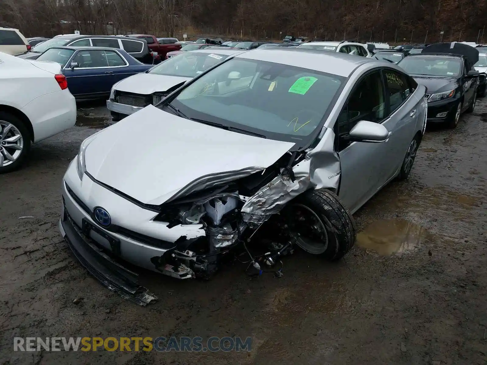 2 Photograph of a damaged car JTDL9RFUXK3001255 TOYOTA PRIUS 2019