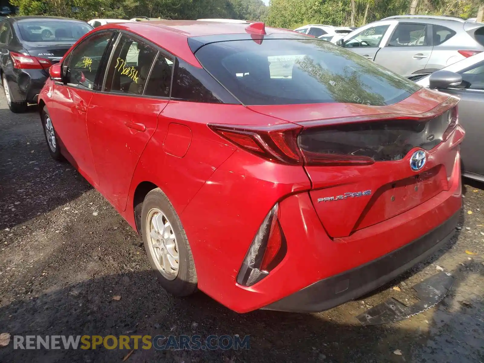 3 fotografías del automóvil dañado JTDKARFP0L3125775 TOYOTA PRIUS 2020