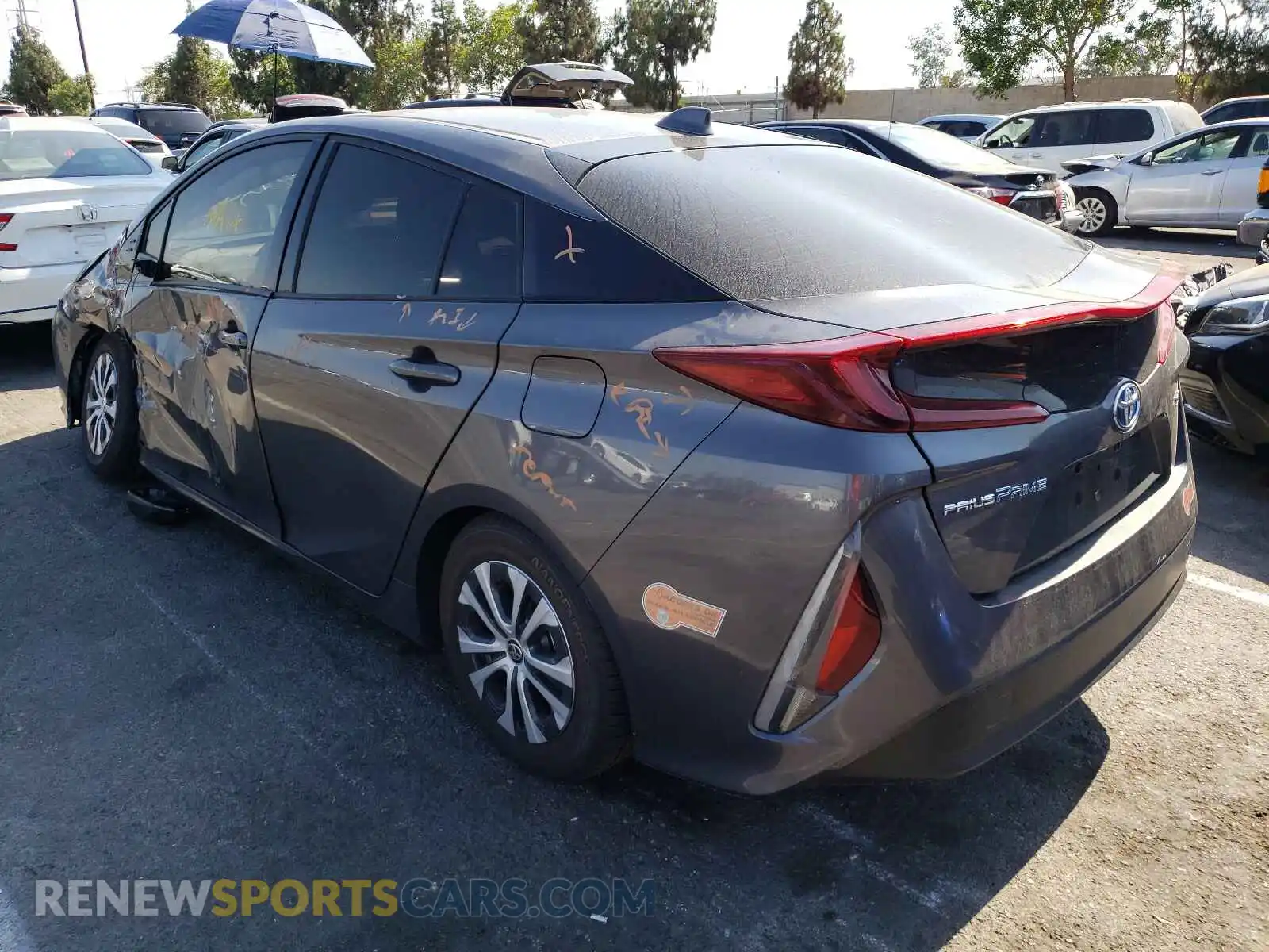 3 Photograph of a damaged car JTDKARFP4L3155202 TOYOTA PRIUS 2020