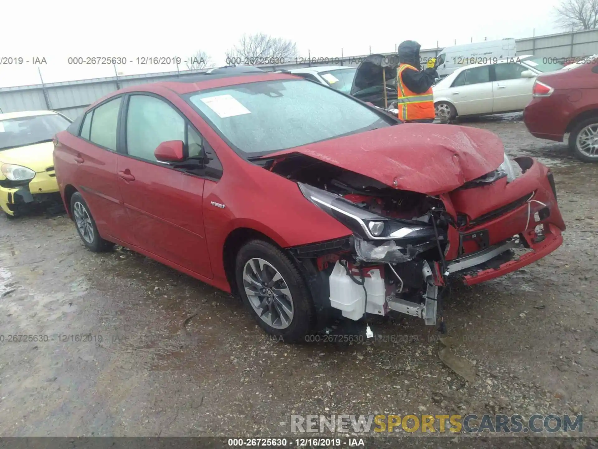 1 Photograph of a damaged car JTDKARFU0L3106908 TOYOTA PRIUS 2020