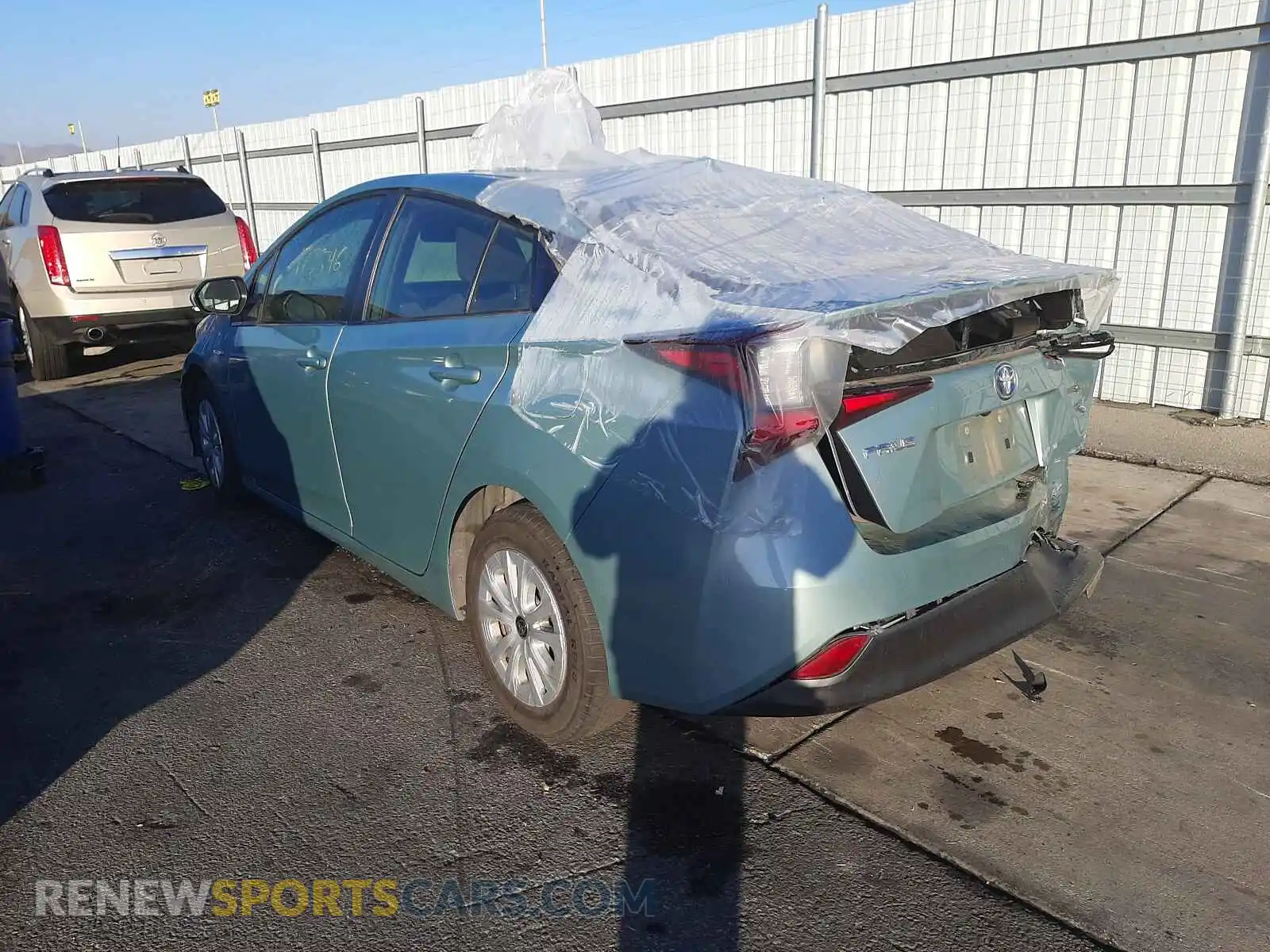 3 Photograph of a damaged car JTDKARFU6L3105598 TOYOTA PRIUS 2020