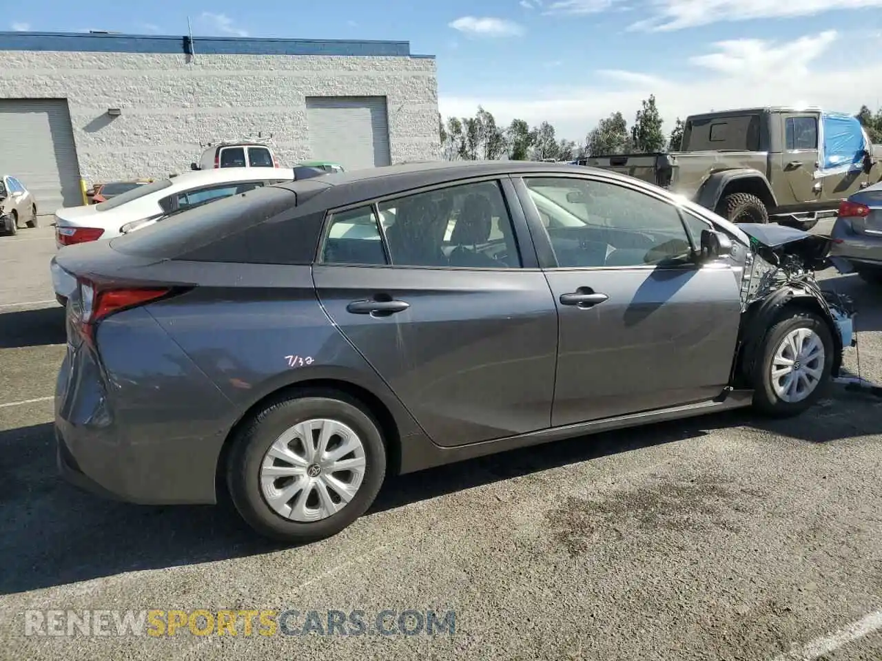 3 Photograph of a damaged car JTDKARFUXL3111162 TOYOTA PRIUS 2020