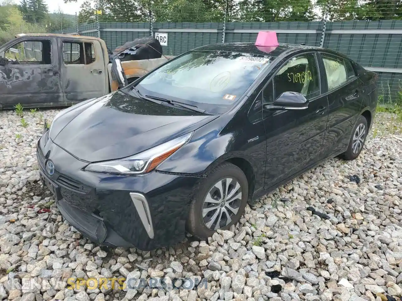 2 Photograph of a damaged car JTDL9RFU1L3017572 TOYOTA PRIUS 2020