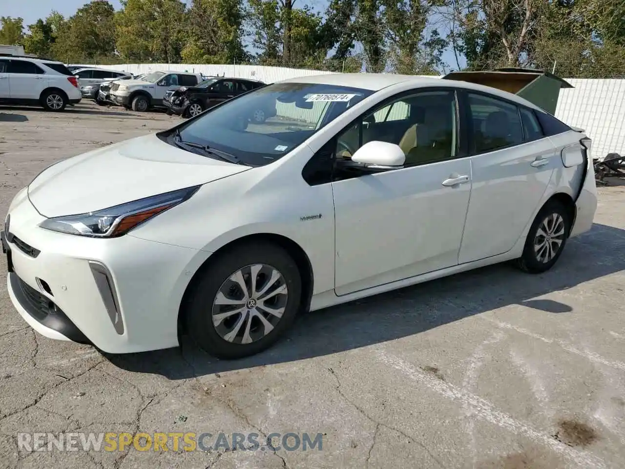 1 Photograph of a damaged car JTDL9RFU2L3017385 TOYOTA PRIUS 2020