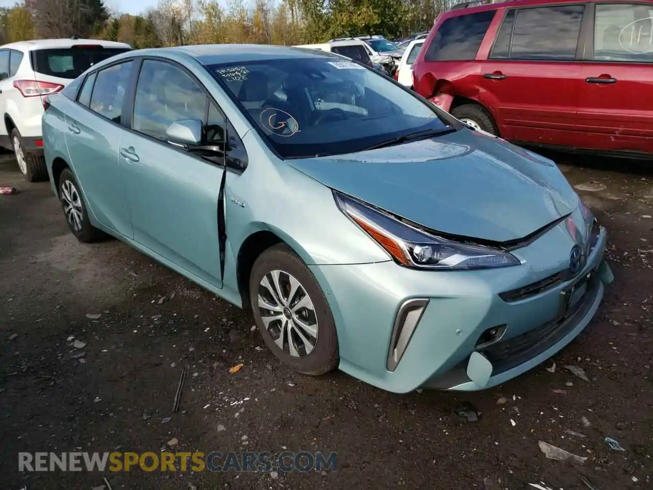 1 fotografías del automóvil dañado JTDL9RFU6L3013291 TOYOTA PRIUS 2020