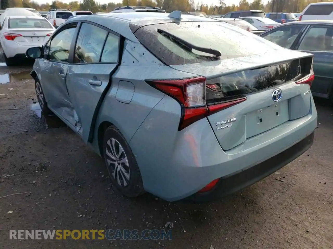 3 fotografías del automóvil dañado JTDL9RFU6L3013291 TOYOTA PRIUS 2020