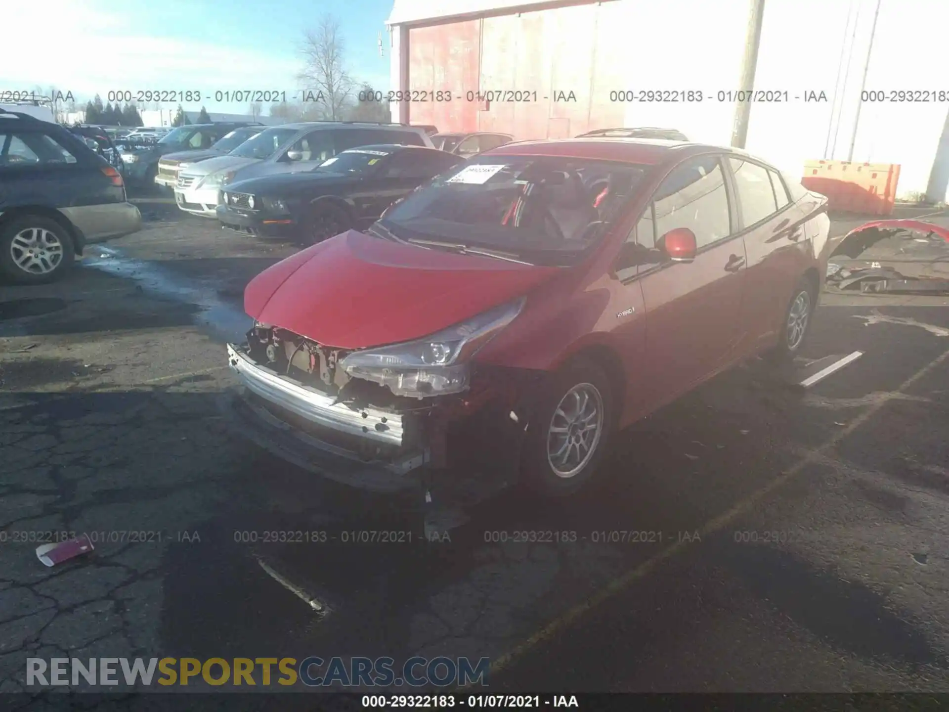 2 Photograph of a damaged car JTDL9RFU6L3013307 TOYOTA PRIUS 2020