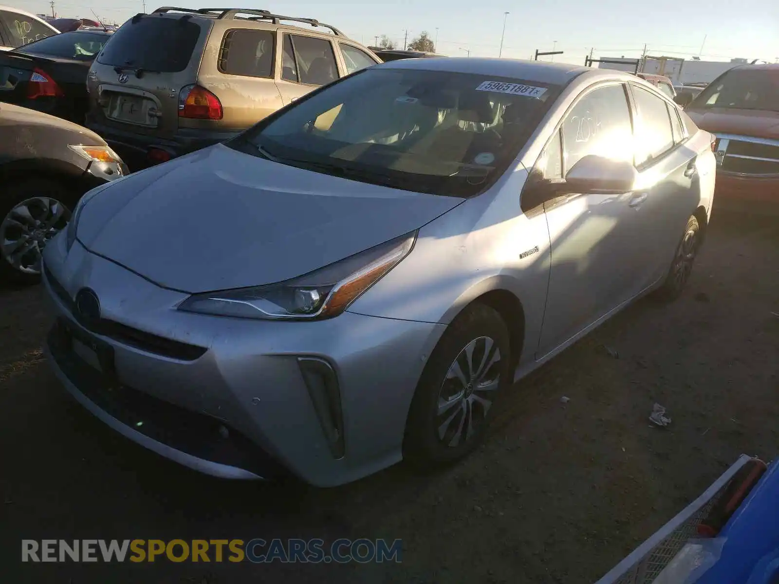 2 Photograph of a damaged car JTDL9RFUXL3013780 TOYOTA PRIUS 2020