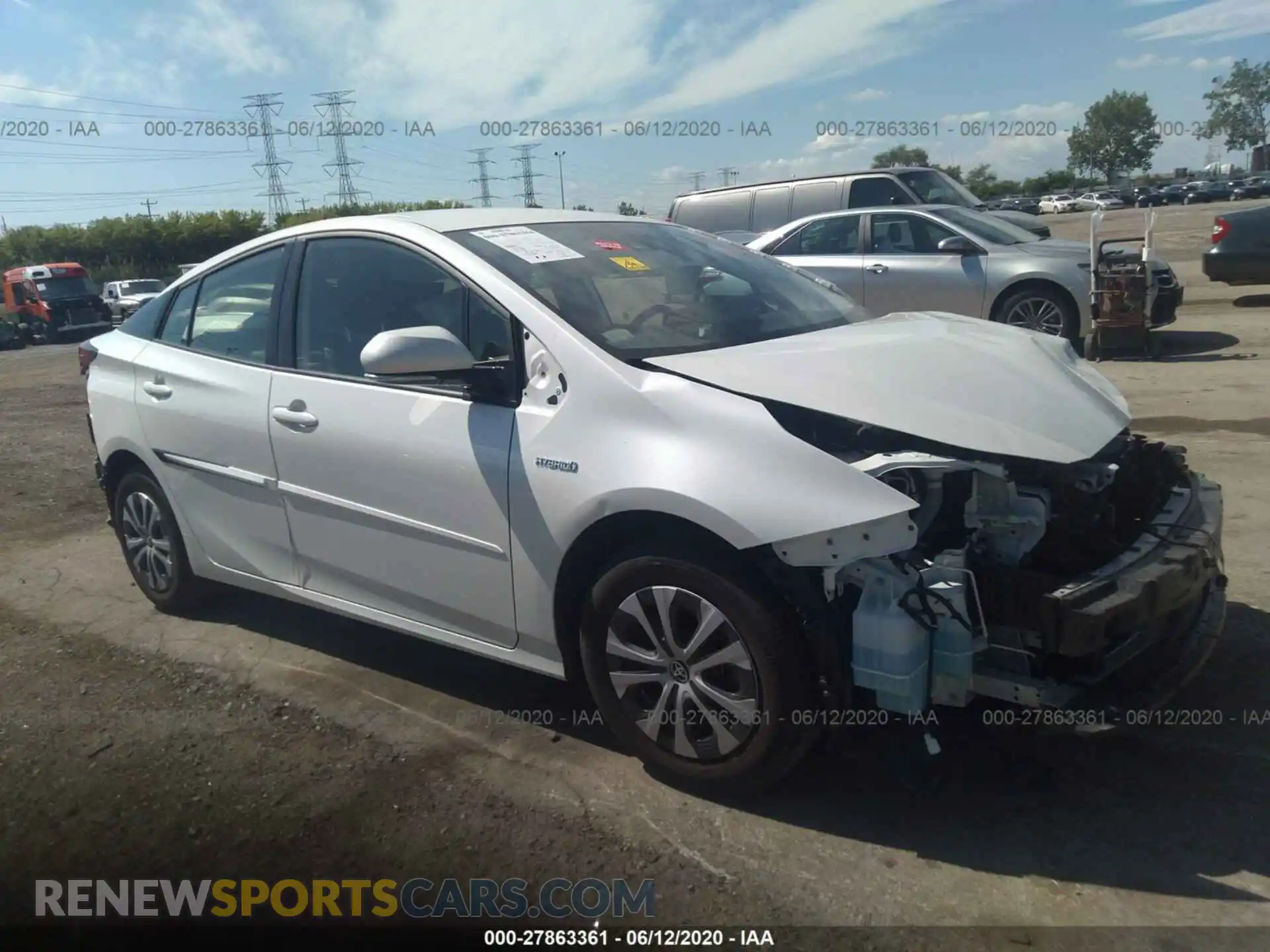 1 Photograph of a damaged car JTDL9RFUXL3015657 TOYOTA PRIUS 2020