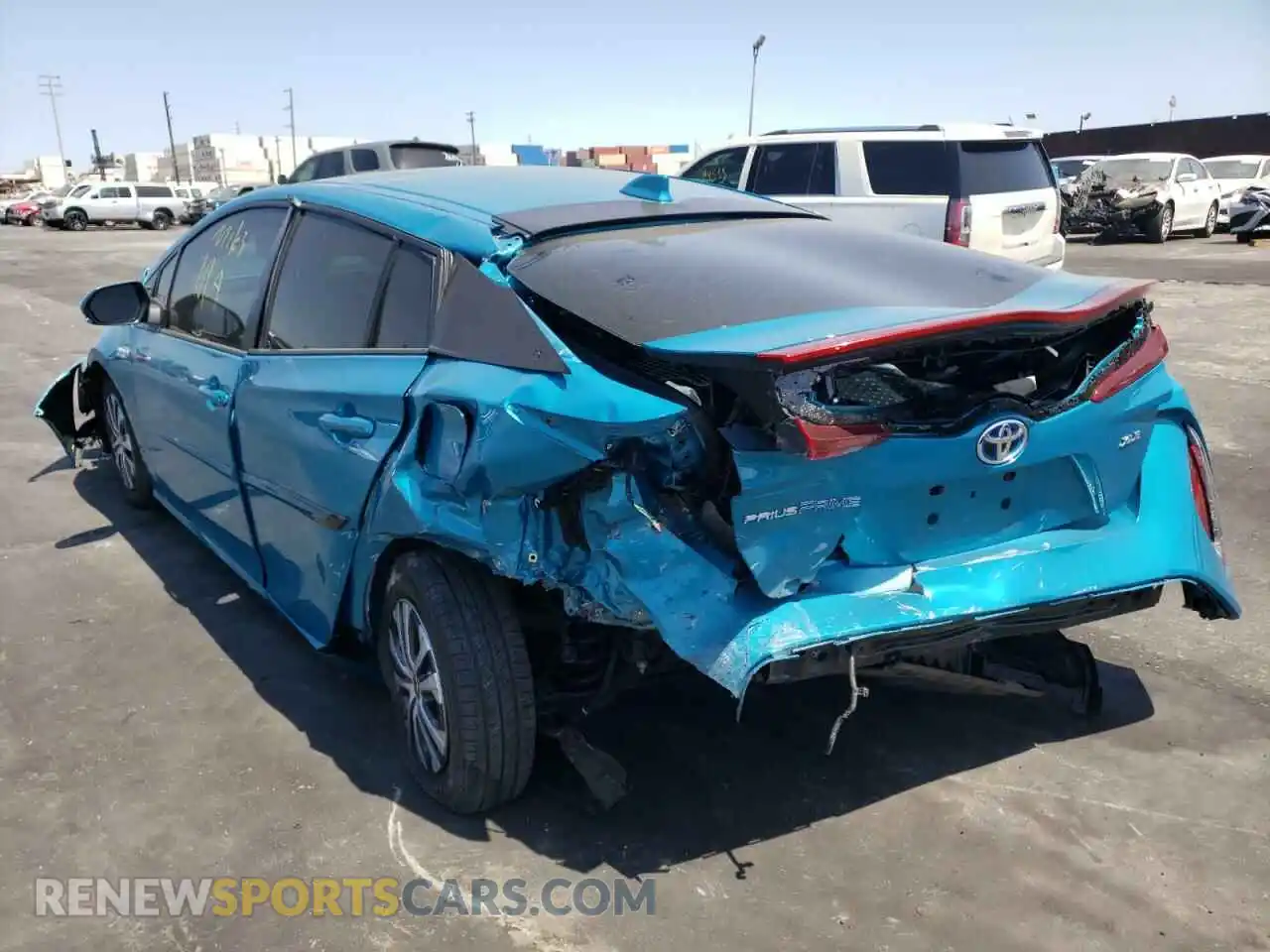 3 fotografías del automóvil dañado JTDKAMFP0M3167156 TOYOTA PRIUS 2021