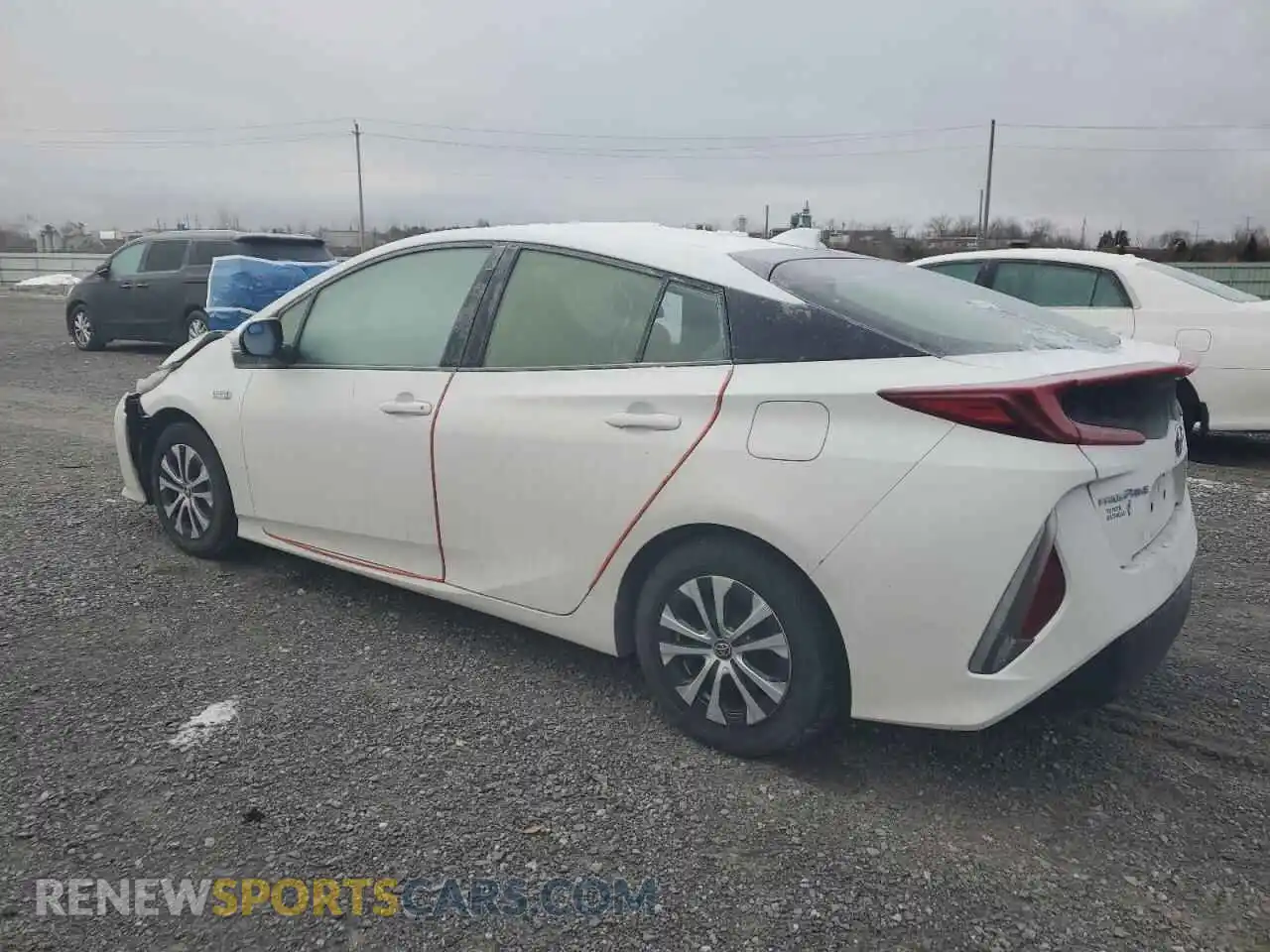 2 fotografías del automóvil dañado JTDKAMFP0M3170459 TOYOTA PRIUS 2021