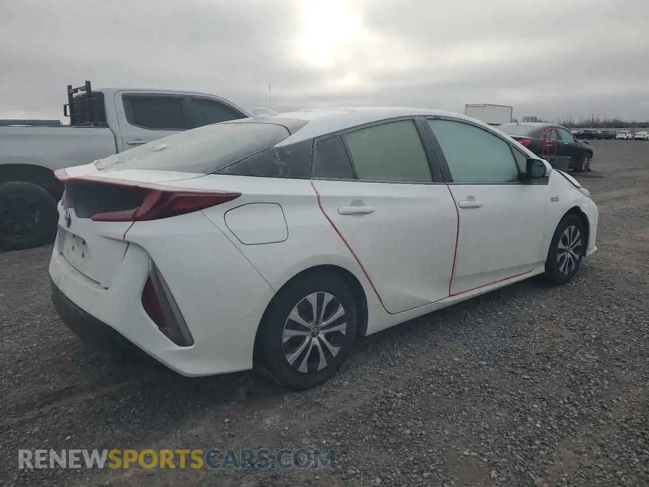 3 fotografías del automóvil dañado JTDKAMFP0M3170459 TOYOTA PRIUS 2021