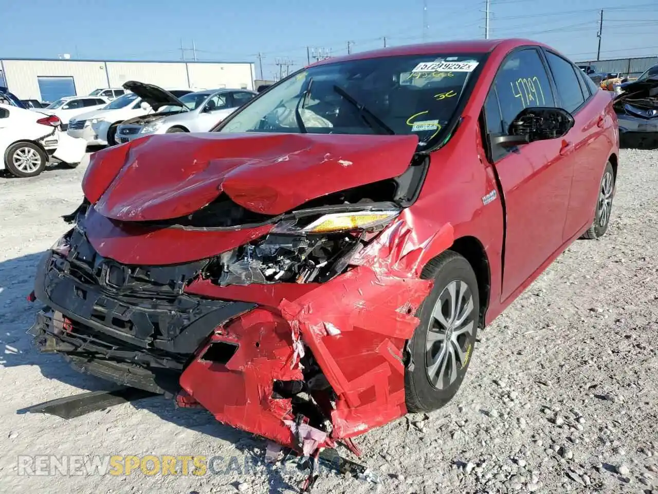 2 Photograph of a damaged car JTDKAMFP0M3192686 TOYOTA PRIUS 2021