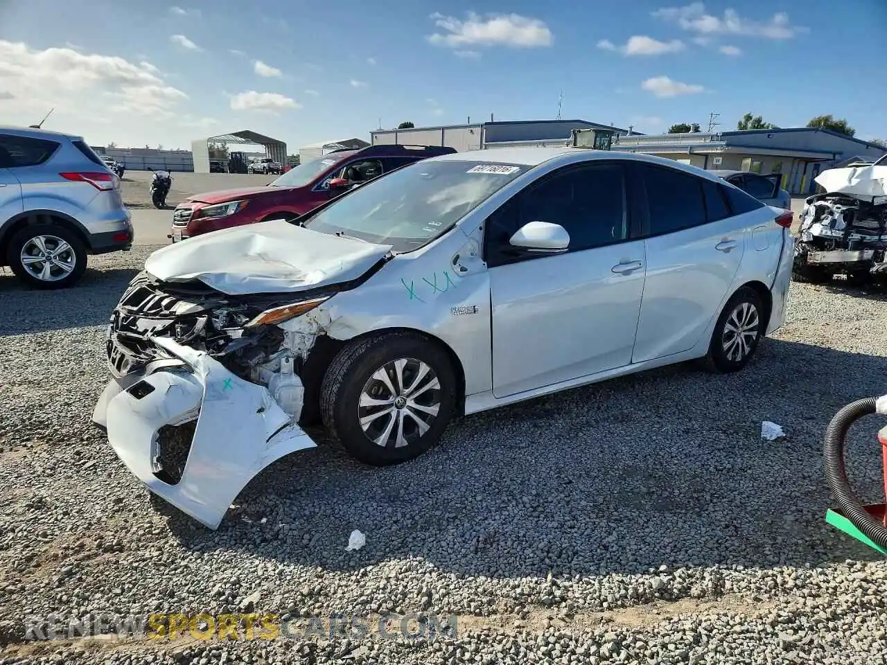 1 fotografías del automóvil dañado JTDKAMFP1M3181826 TOYOTA PRIUS 2021