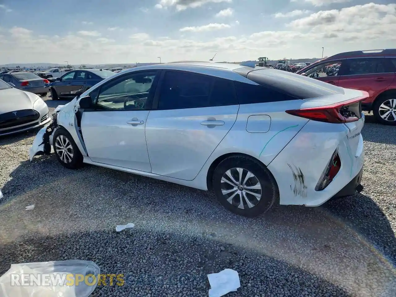 2 fotografías del automóvil dañado JTDKAMFP1M3181826 TOYOTA PRIUS 2021