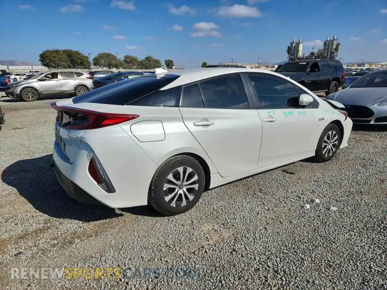 3 fotografías del automóvil dañado JTDKAMFP1M3181826 TOYOTA PRIUS 2021