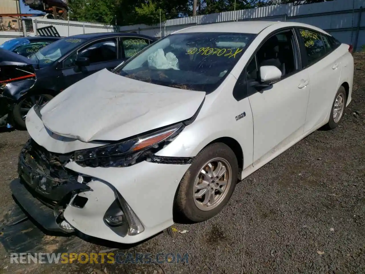 2 fotografías del automóvil dañado JTDKAMFP3M3170701 TOYOTA PRIUS 2021