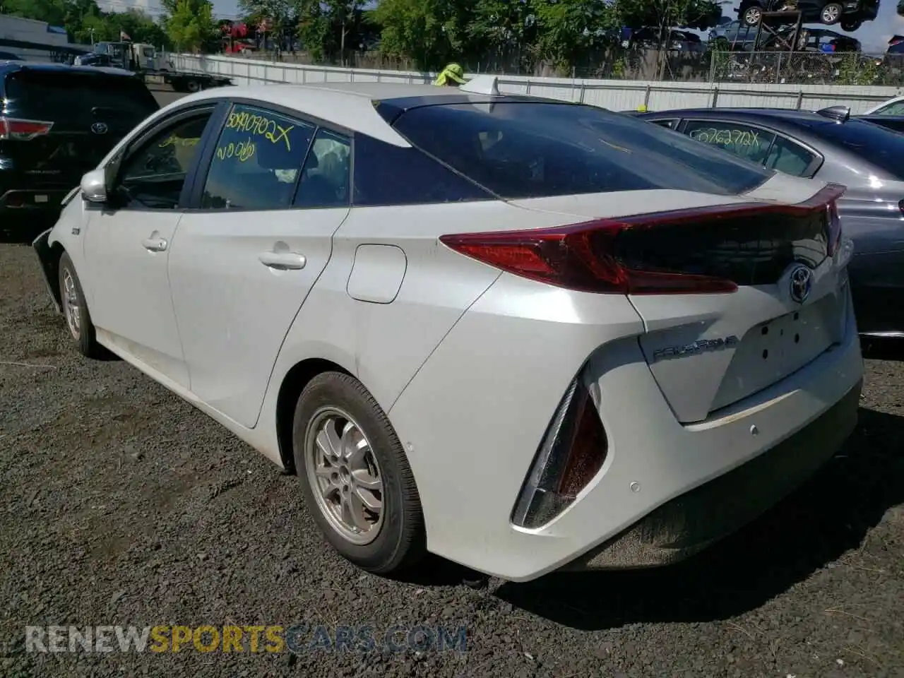 3 fotografías del automóvil dañado JTDKAMFP3M3170701 TOYOTA PRIUS 2021