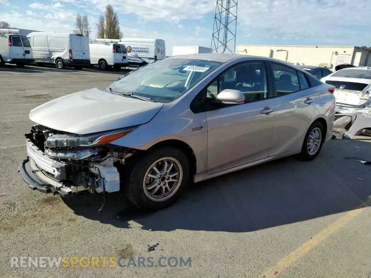 1 Photograph of a damaged car JTDKAMFP3M3190608 TOYOTA PRIUS 2021