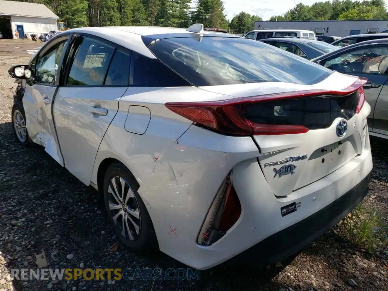 3 Photograph of a damaged car JTDKAMFP4M3187815 TOYOTA PRIUS 2021