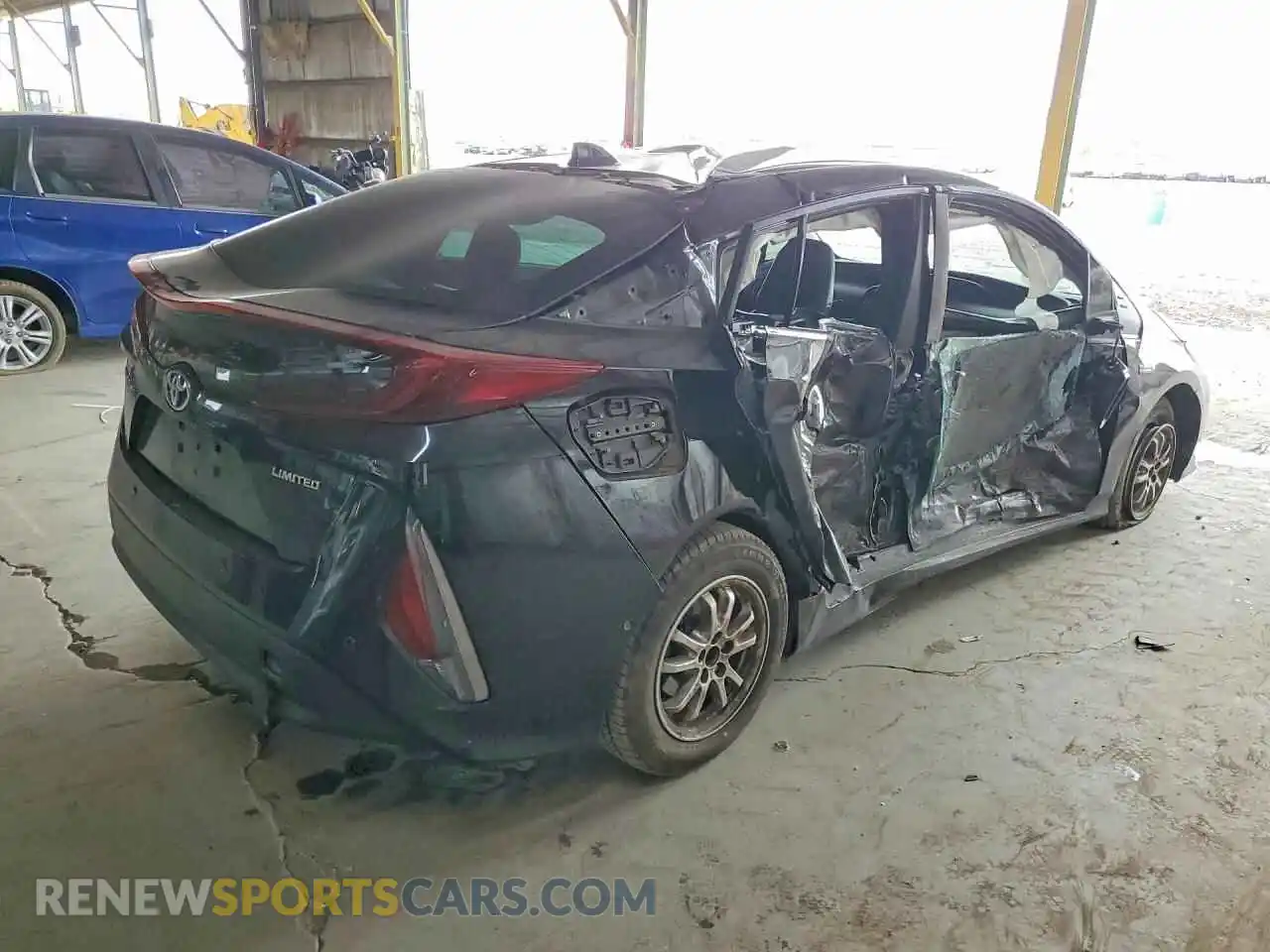 3 fotografías del automóvil dañado JTDKAMFP5M3181473 TOYOTA PRIUS 2021