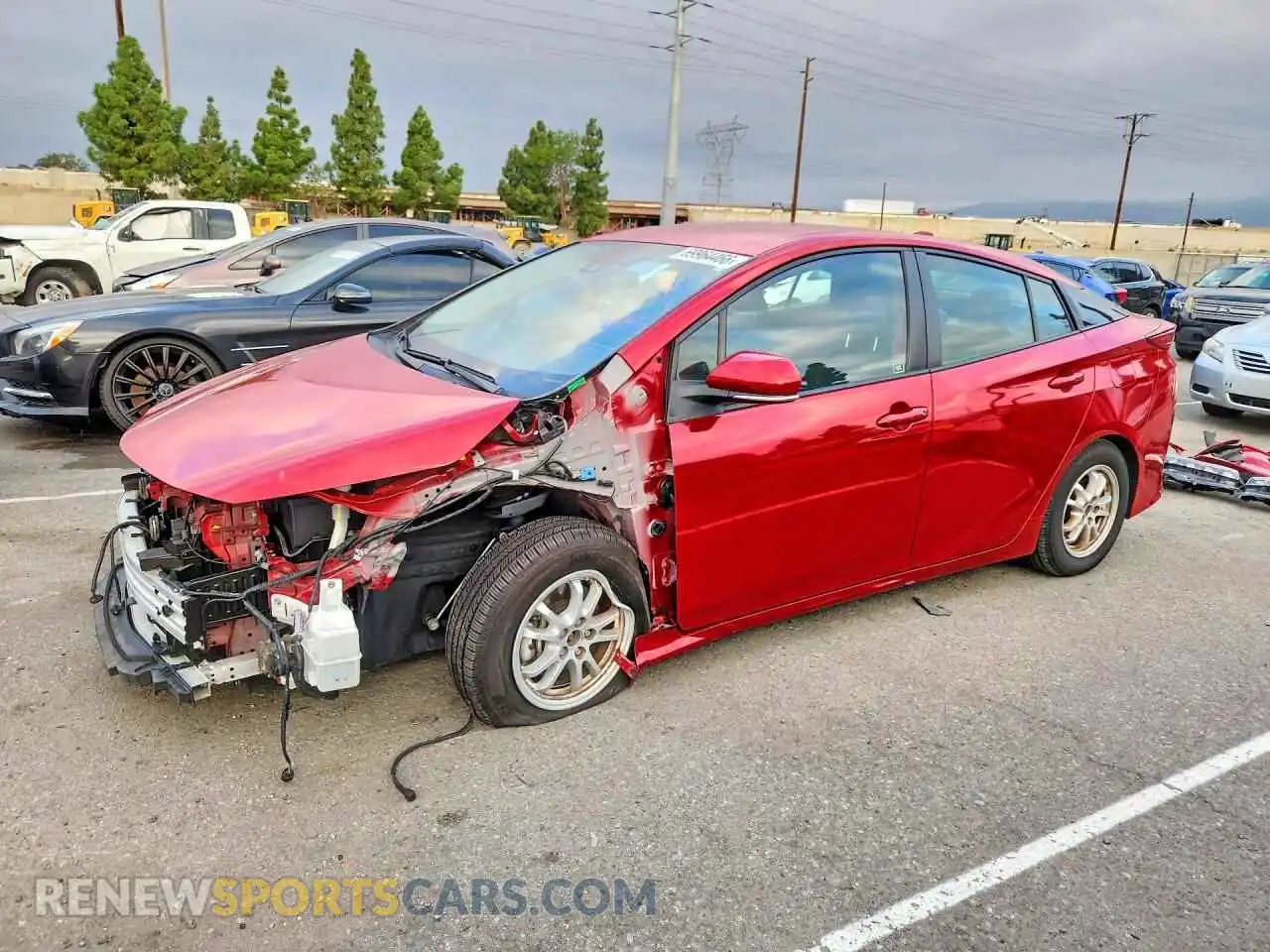 1 Photograph of a damaged car JTDKAMFP5M3185880 TOYOTA PRIUS 2021