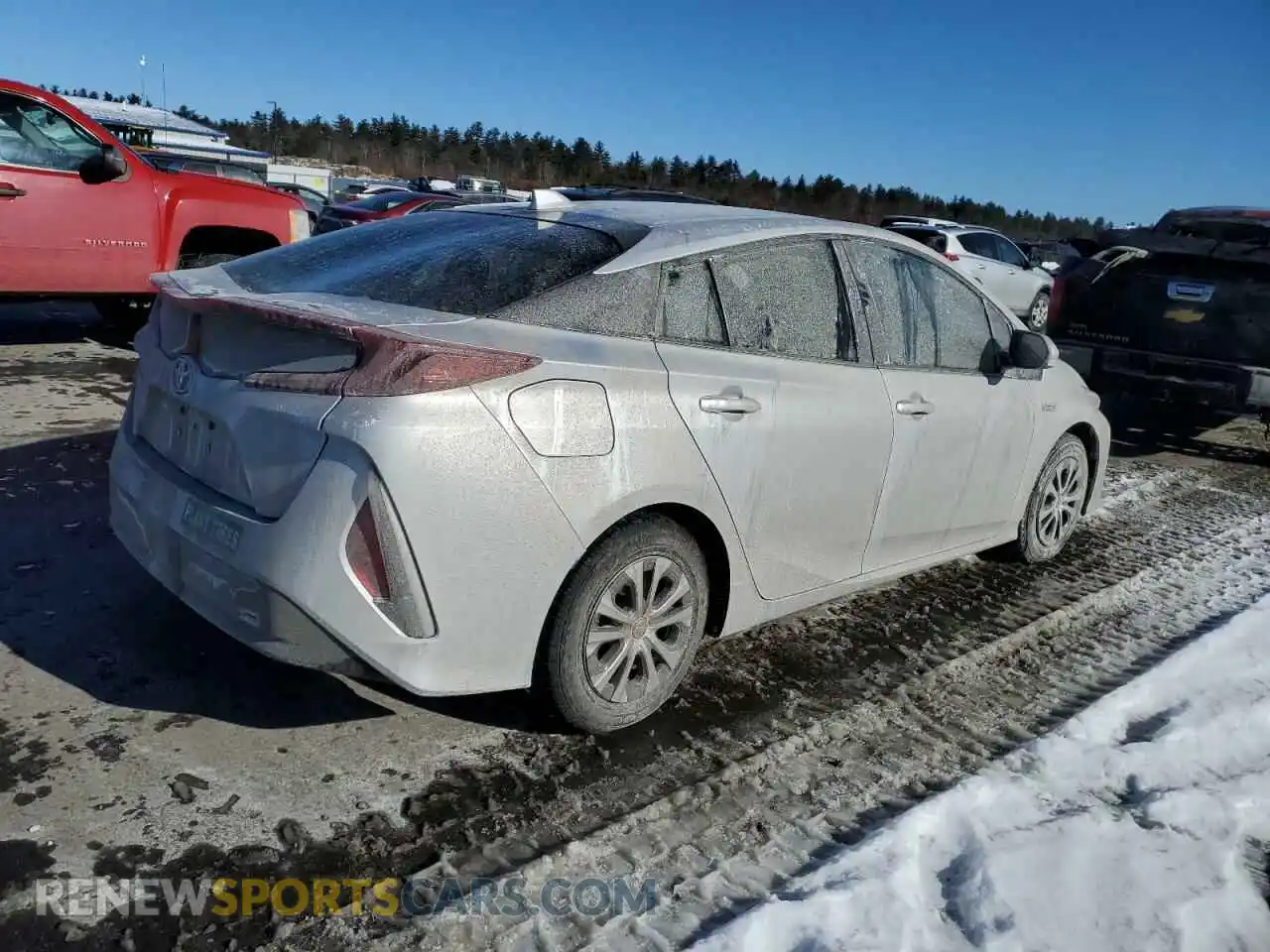 3 Фотография поврежденного автомобиля JTDKAMFP5M3193929 TOYOTA PRIUS 2021