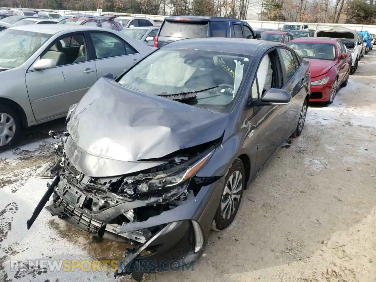 2 Photograph of a damaged car JTDKAMFP6M3183880 TOYOTA PRIUS 2021
