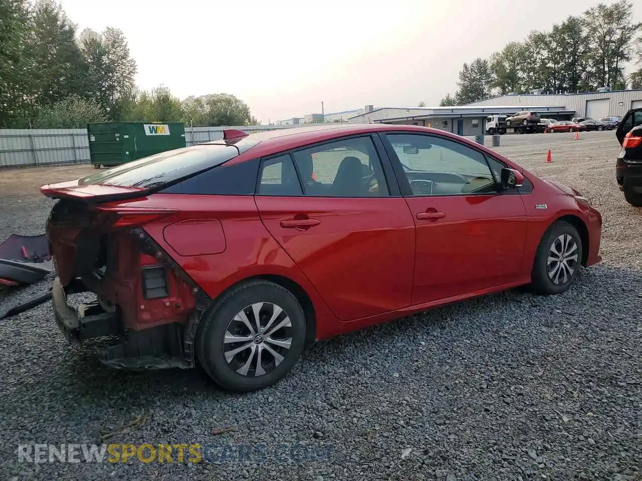 3 Photograph of a damaged car JTDKAMFP7M3186142 TOYOTA PRIUS 2021