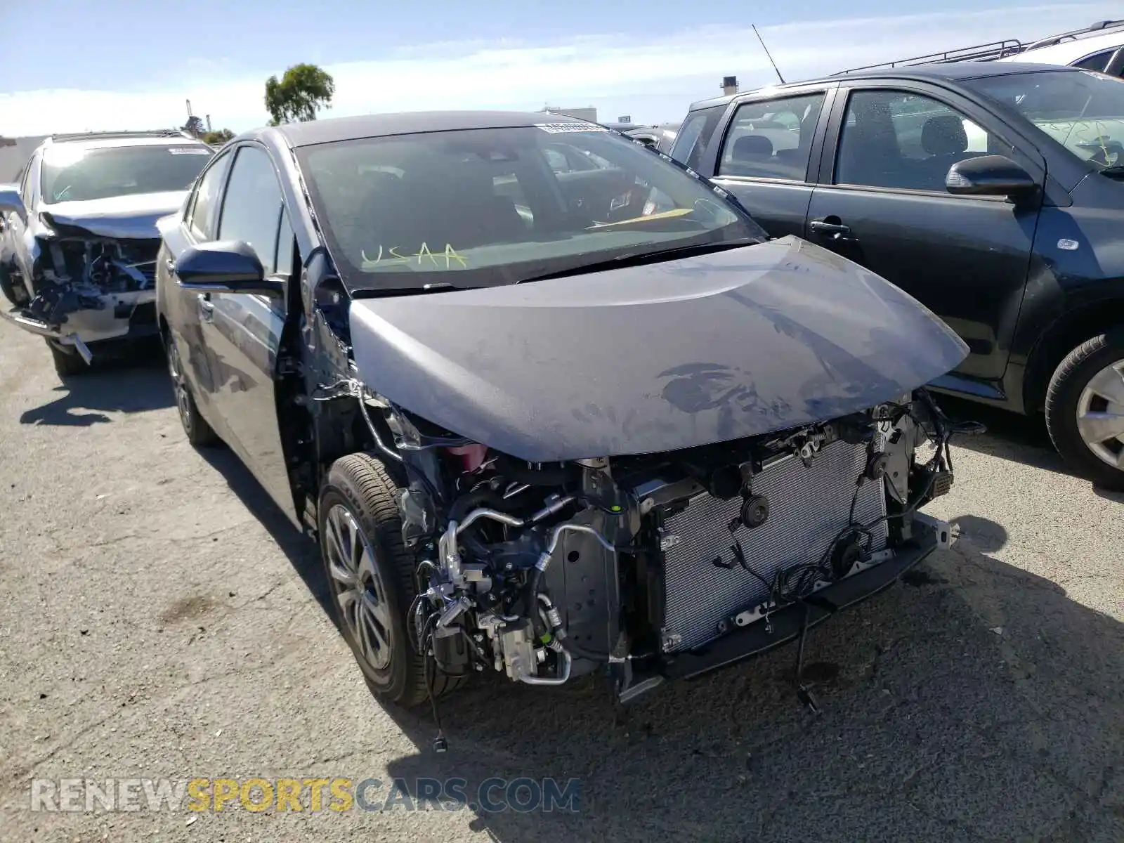 1 Photograph of a damaged car JTDKAMFPXM3177158 TOYOTA PRIUS 2021