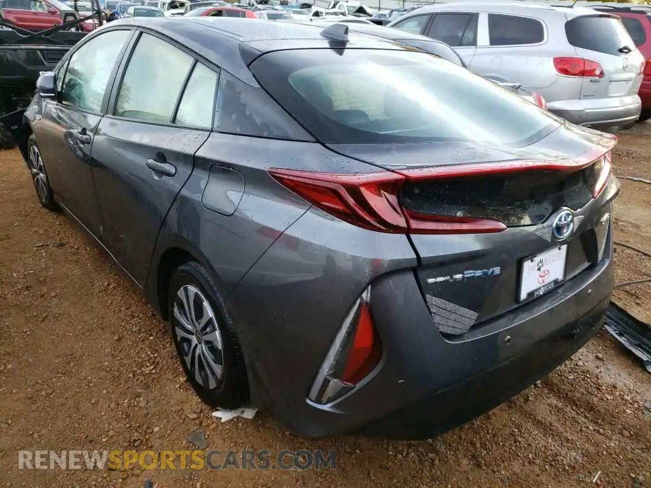 3 Photograph of a damaged car JTDKAMFPXM3194459 TOYOTA PRIUS 2021