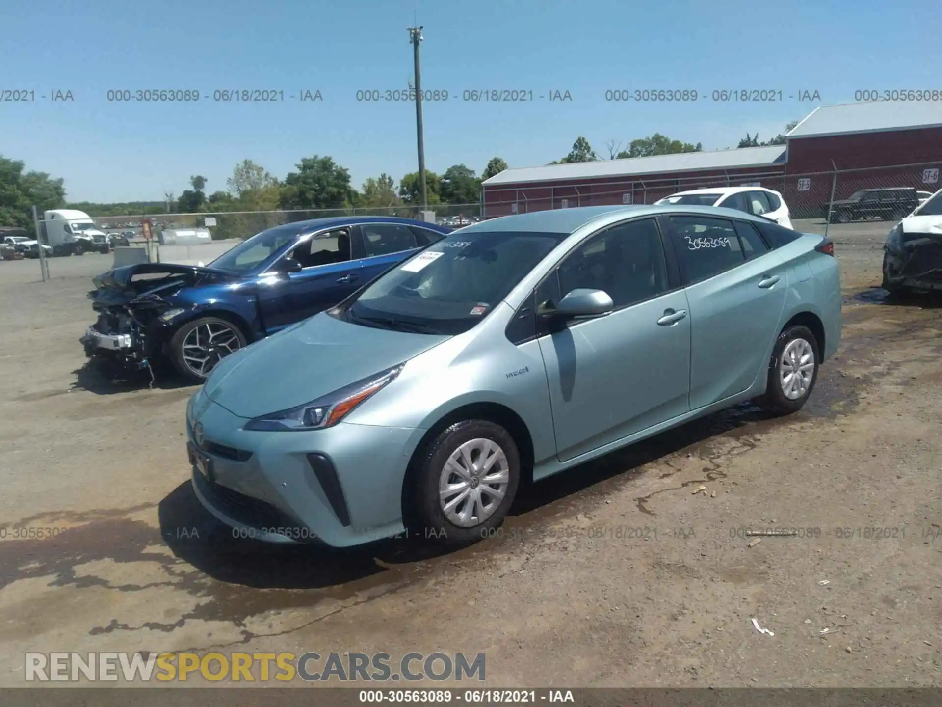2 Фотография поврежденного автомобиля JTDKAMFU0M3133658 TOYOTA PRIUS 2021