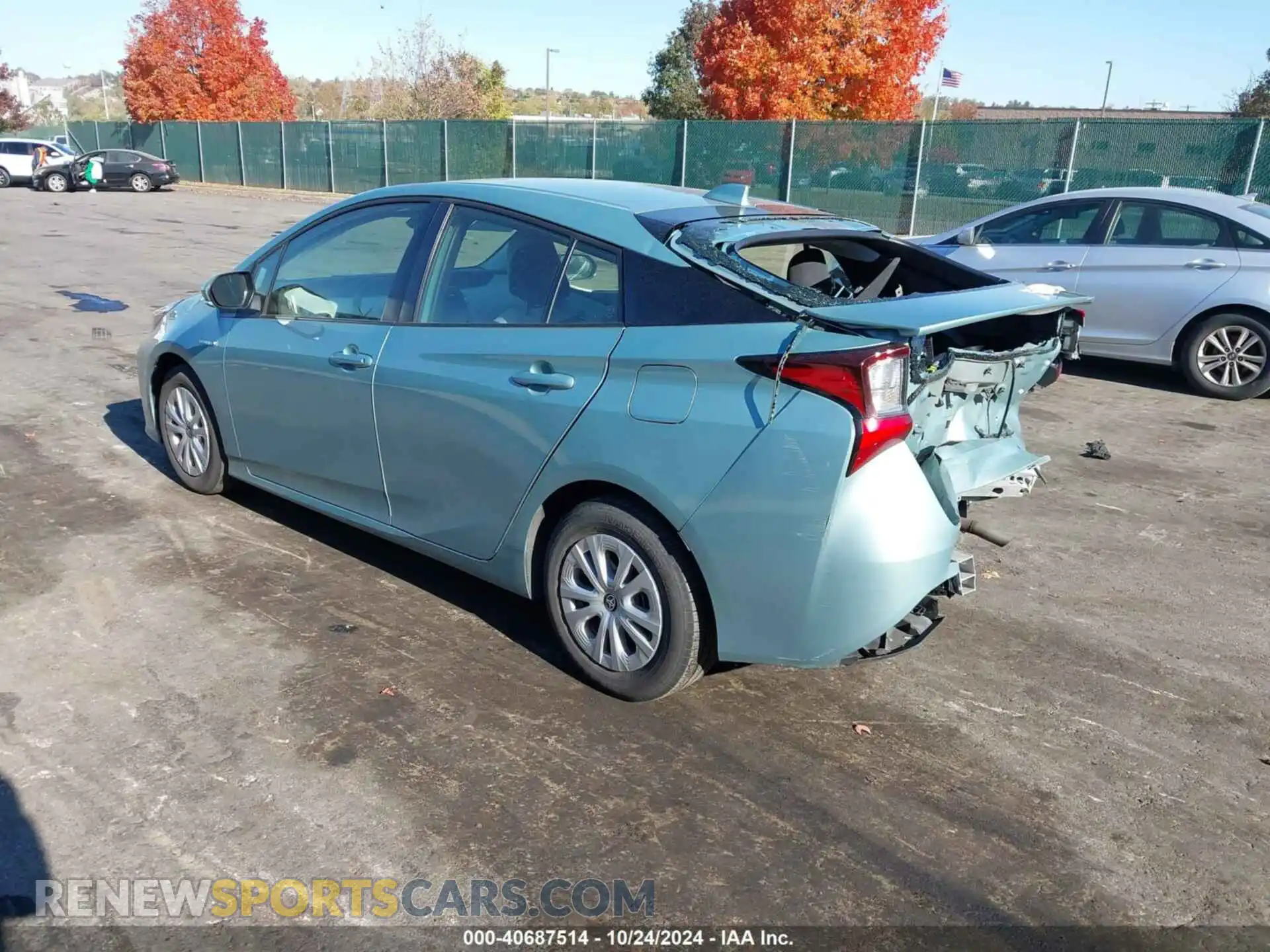 3 Фотография поврежденного автомобиля JTDKAMFU0M3144840 TOYOTA PRIUS 2021