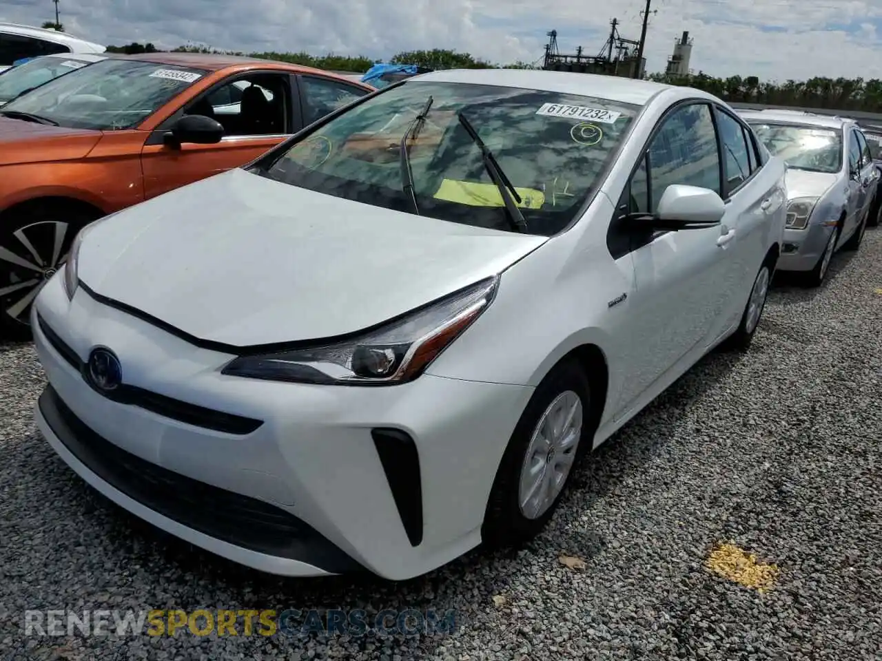 2 fotografías del automóvil dañado JTDKAMFU0M3144921 TOYOTA PRIUS 2021