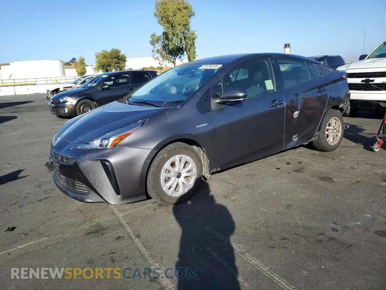 1 Photograph of a damaged car JTDKAMFU0M3145762 TOYOTA PRIUS 2021