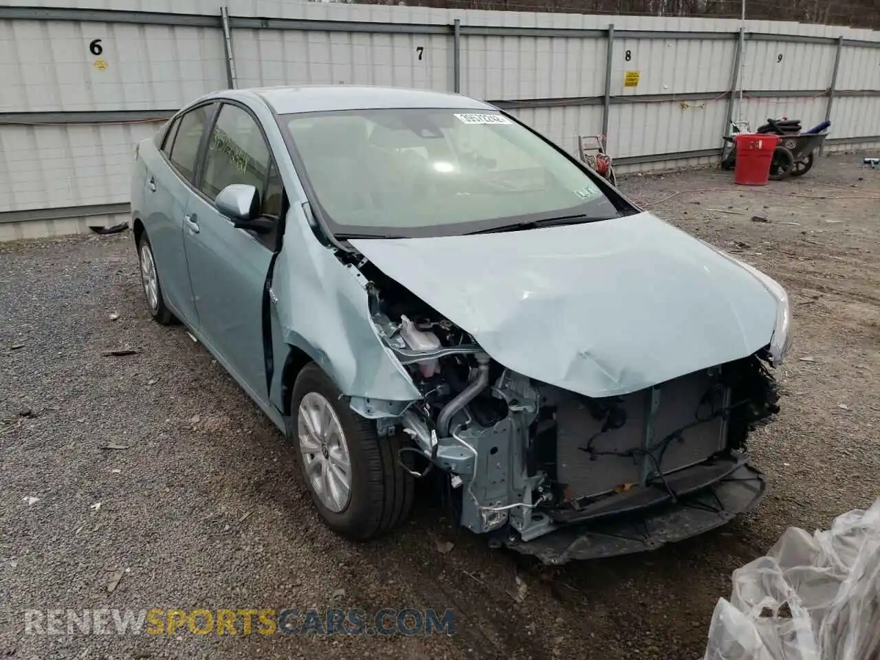 1 Photograph of a damaged car JTDKAMFU0M3147804 TOYOTA PRIUS 2021