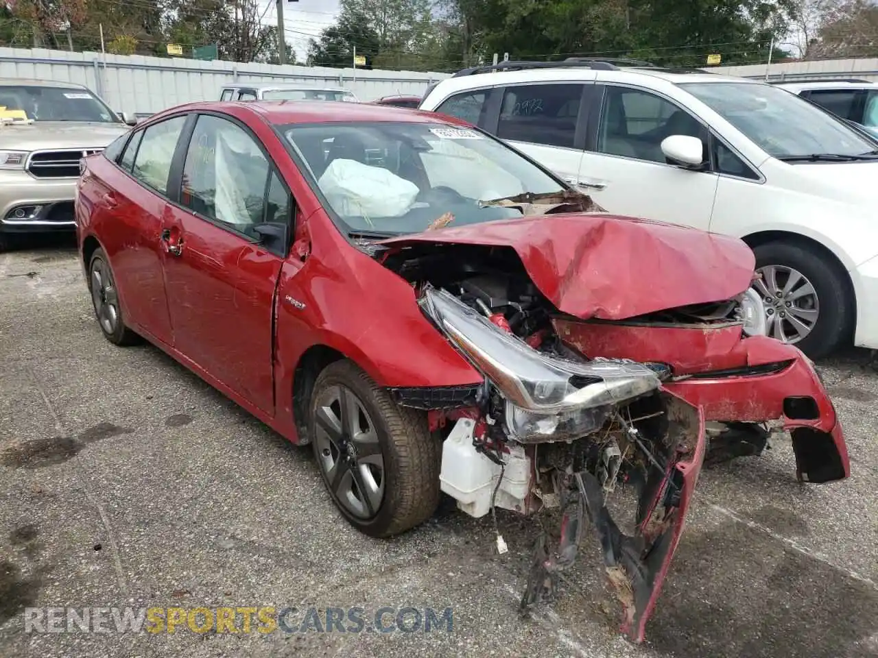 1 Photograph of a damaged car JTDKAMFU1M3128095 TOYOTA PRIUS 2021