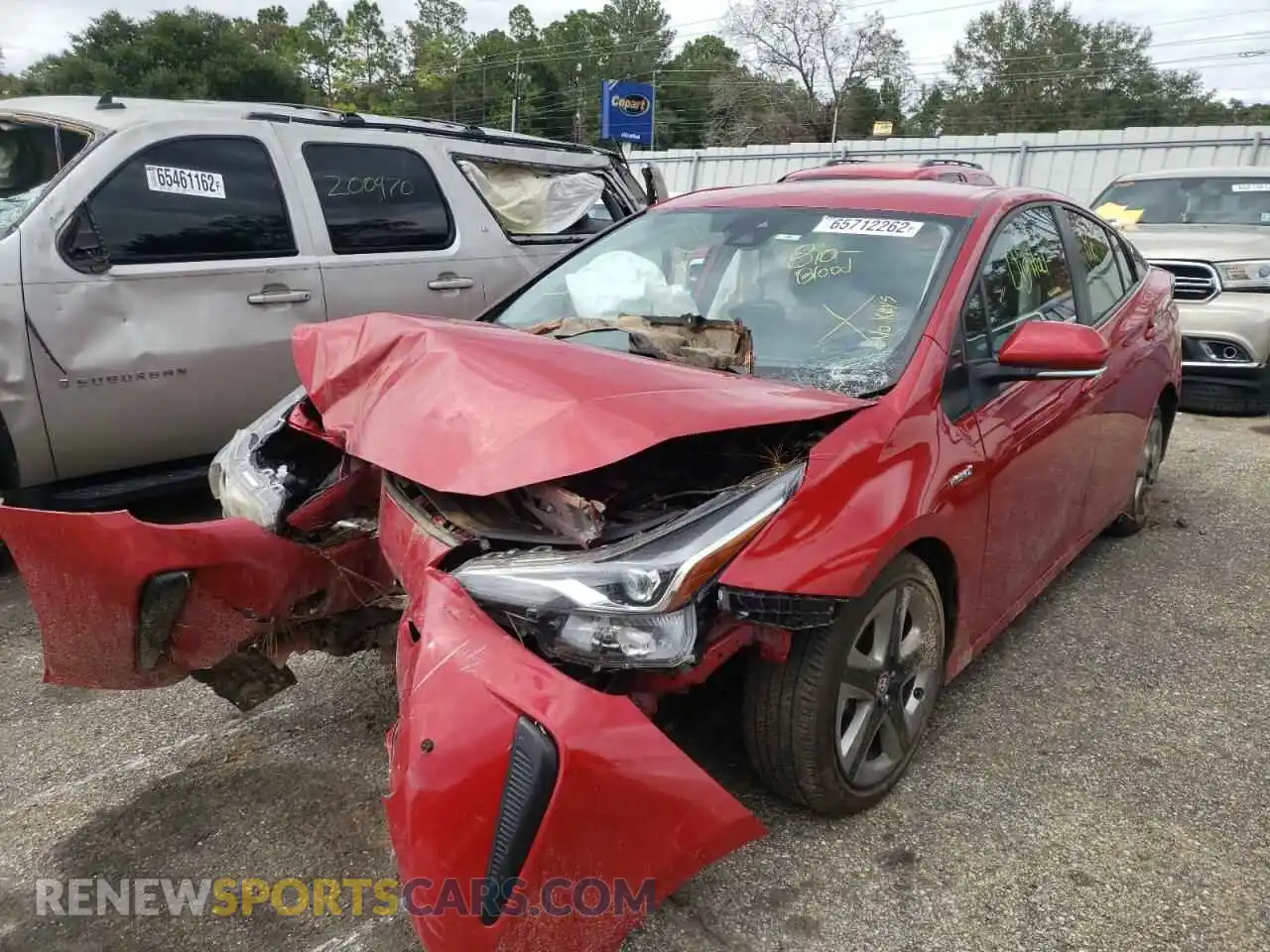 2 Photograph of a damaged car JTDKAMFU1M3128095 TOYOTA PRIUS 2021
