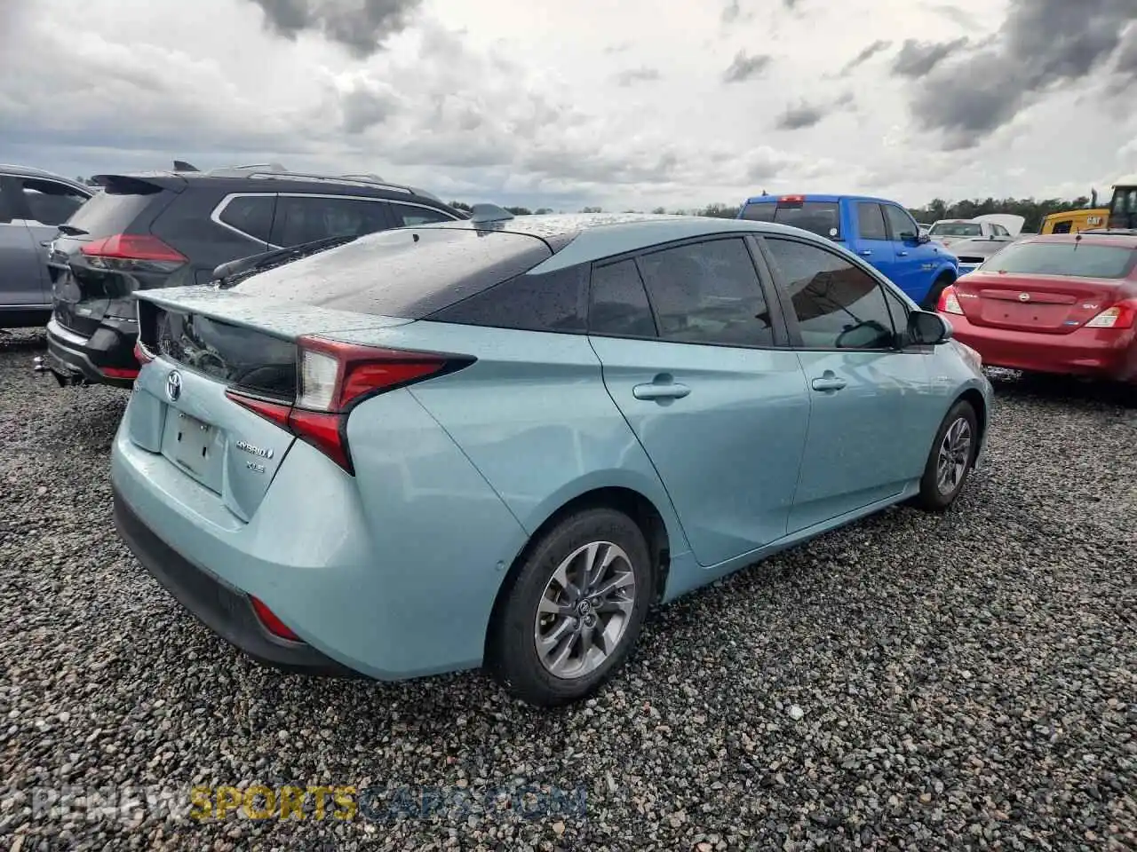 3 fotografías del automóvil dañado JTDKAMFU2M3145665 TOYOTA PRIUS 2021
