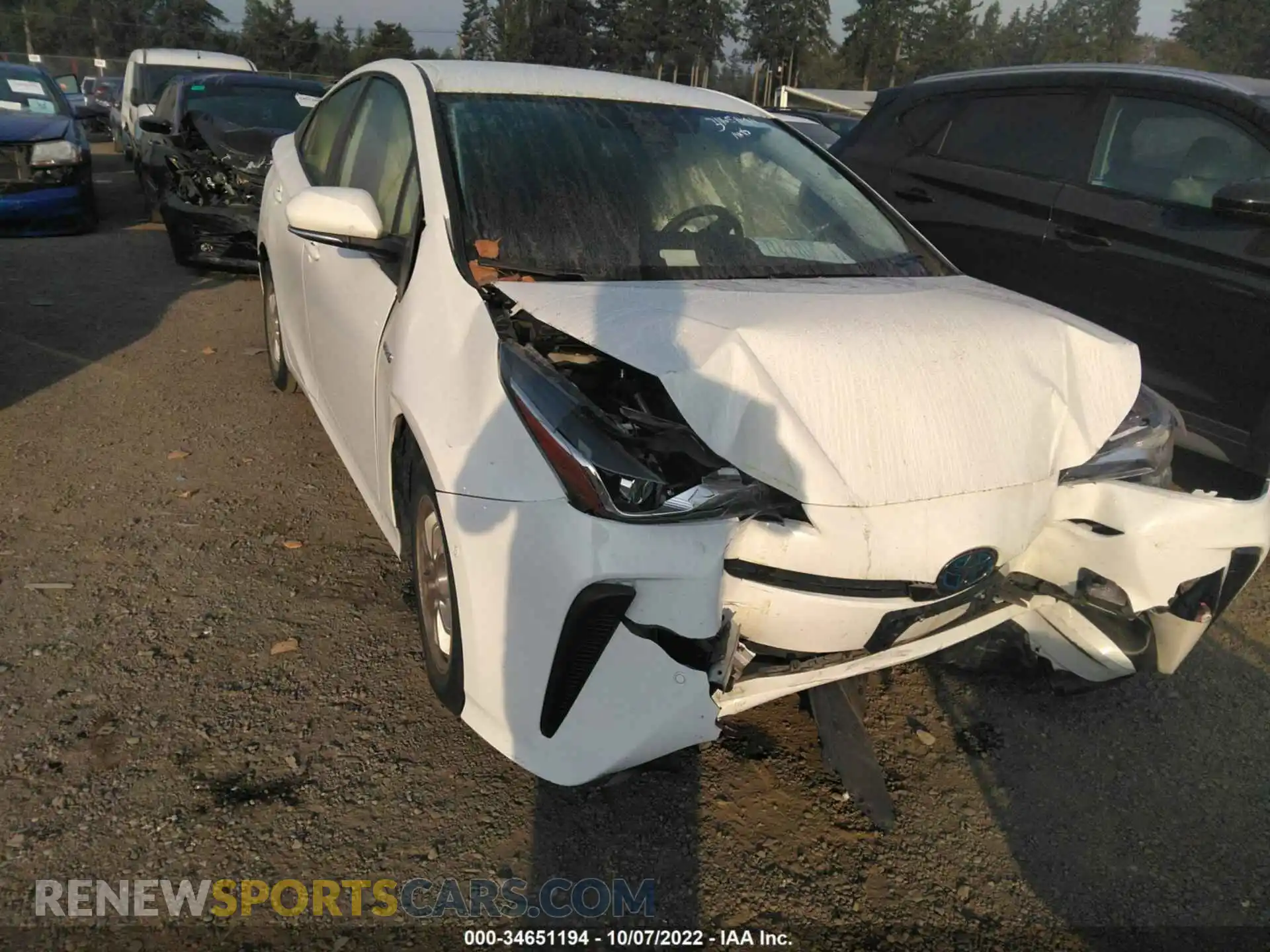 1 Photograph of a damaged car JTDKAMFU2M3149666 TOYOTA PRIUS 2021