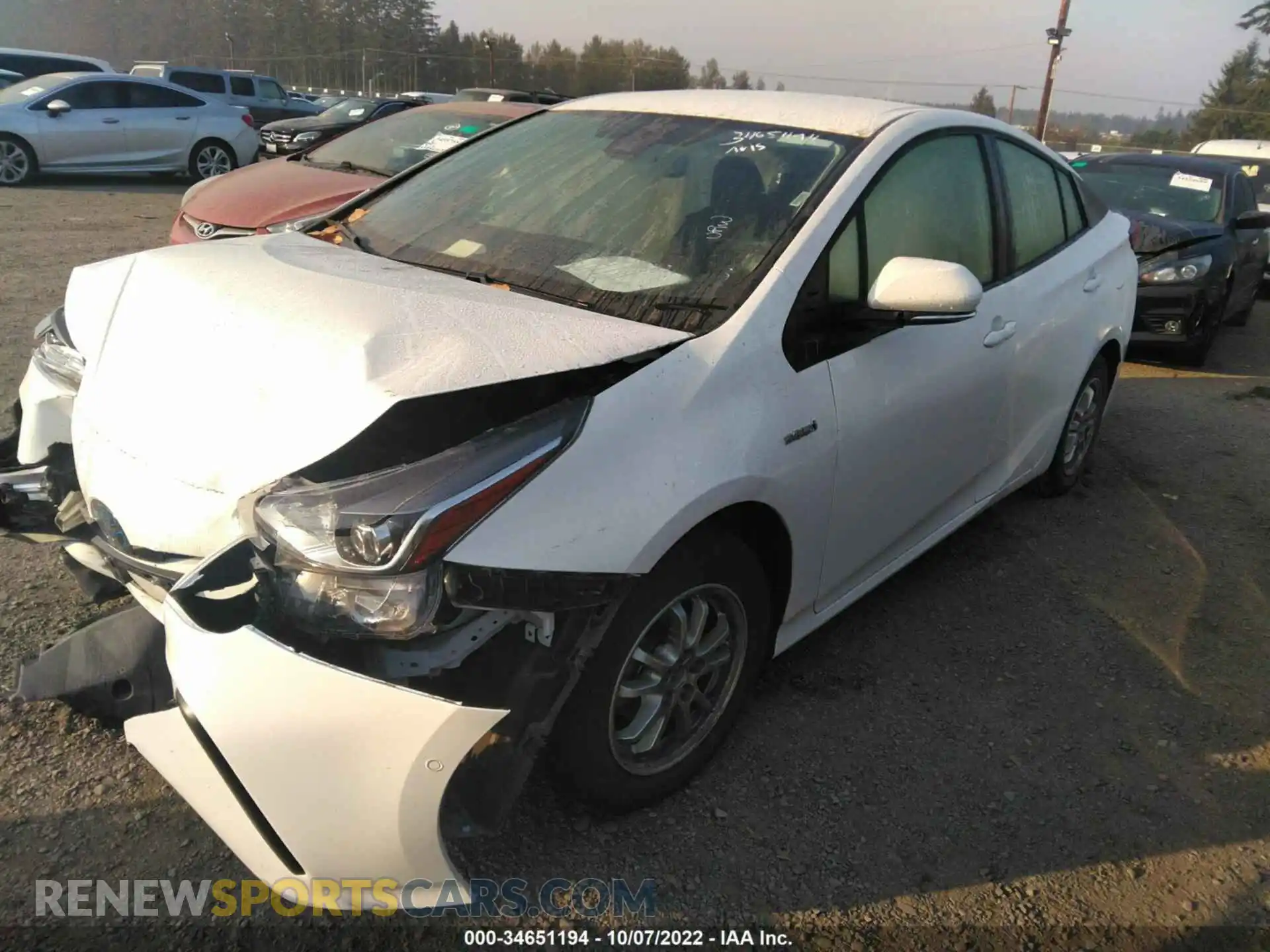 2 Photograph of a damaged car JTDKAMFU2M3149666 TOYOTA PRIUS 2021