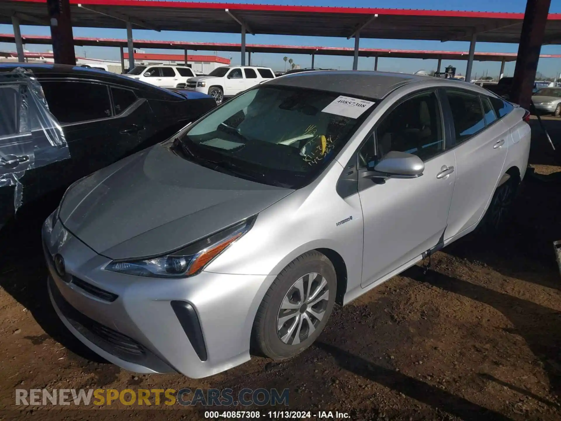 2 Фотография поврежденного автомобиля JTDKAMFU3M3142385 TOYOTA PRIUS 2021