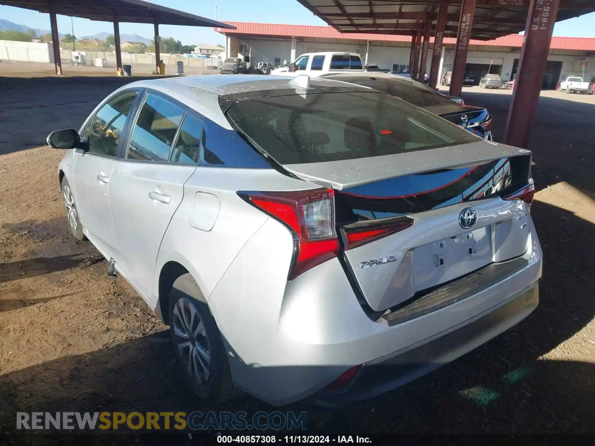 3 Фотография поврежденного автомобиля JTDKAMFU3M3142385 TOYOTA PRIUS 2021