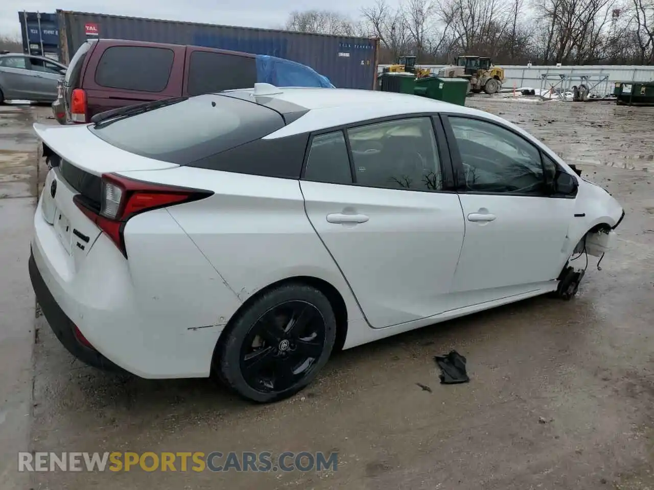3 fotografías del automóvil dañado JTDKAMFU4M3128303 TOYOTA PRIUS 2021