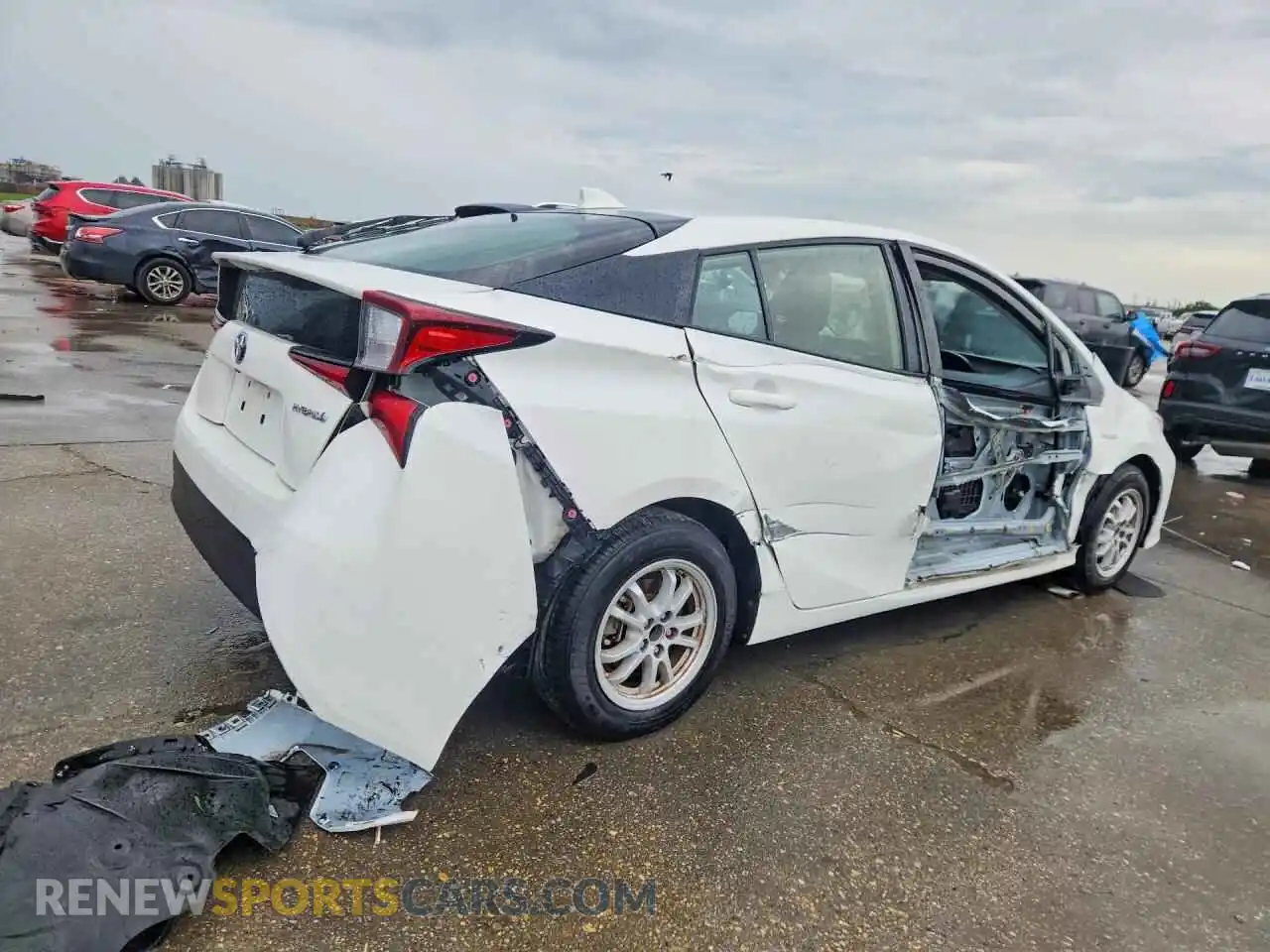 3 fotografías del automóvil dañado JTDKAMFU4M3145151 TOYOTA PRIUS 2021